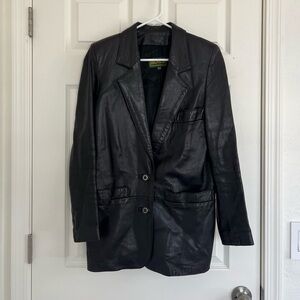 Vintage Danier Black Leather Jacket XS